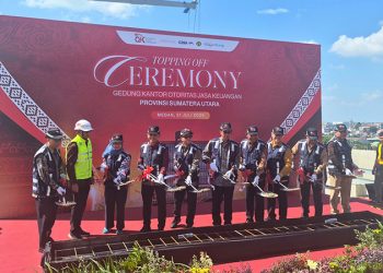 WEGE Sukses Gelar Topping Off Pembangunan Gedung Kantor OJK Provinsi Sumatera Utara
